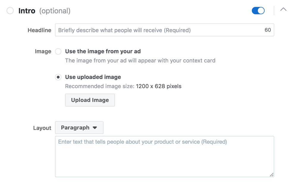 Facebook Context Card Example