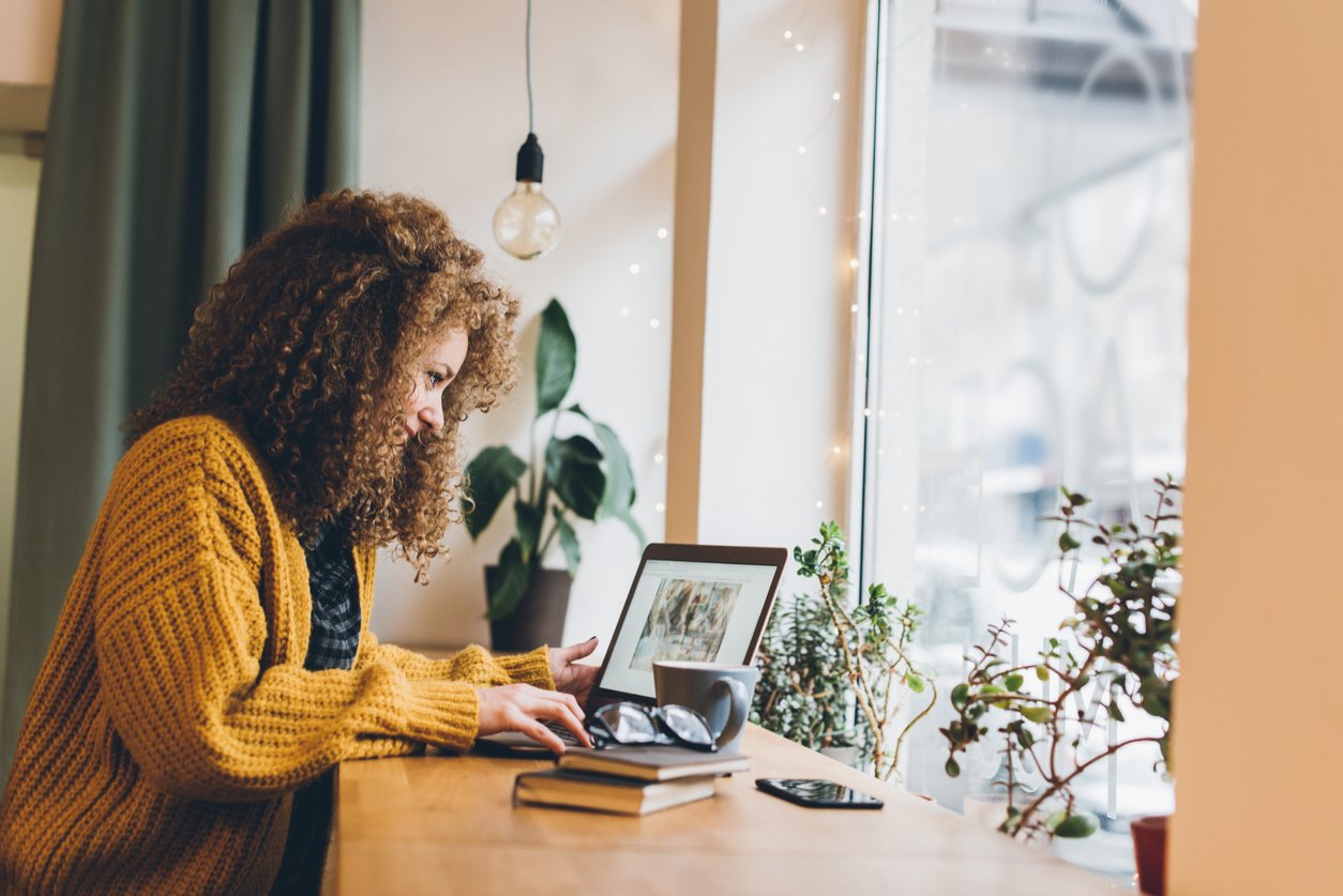 woman at computer